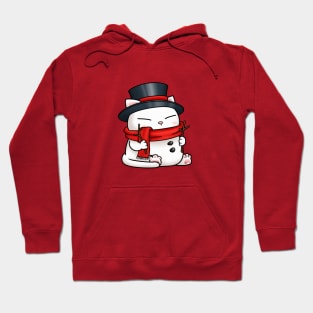 Christmas Snowman Cat Hoodie